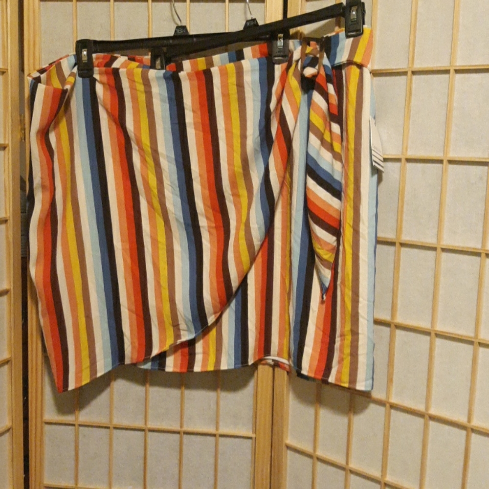 Ophelia Roe NWT Multi Stripe Mini Skirt